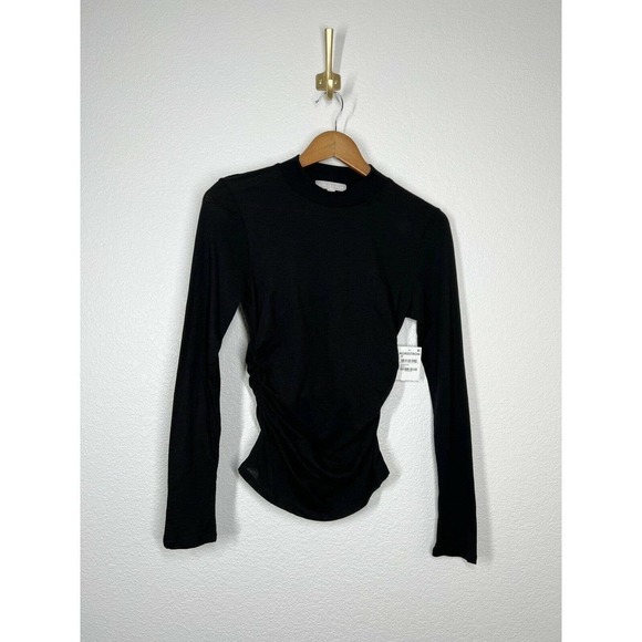 Chelsea28 XS Black Ruched Side Top - Picture 1 of 5